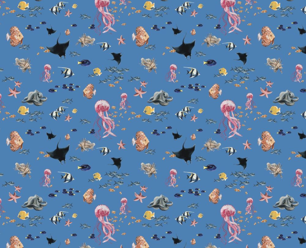 Under the Sea Wallpaper in Blue